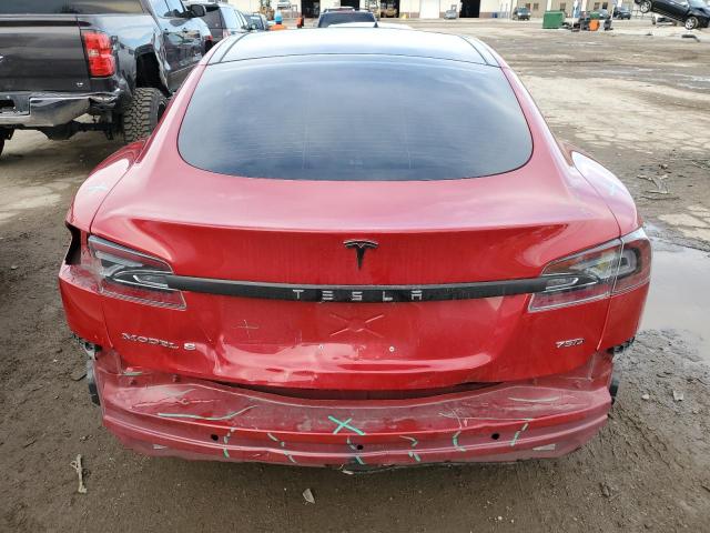 5YJSA1E22GF160849 - 2016 TESLA MODEL S Կարմիր լուսանկար 6