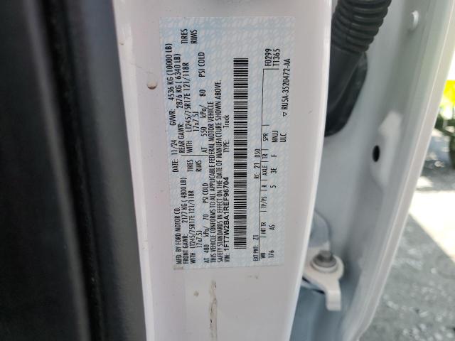 1FT7W2BA1REF96704 - 2024 FORD F250 SUPER DUTY 白色 照片 12