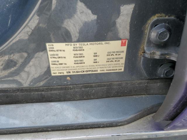 5YJSA1CN1DFP26444 - 2013 TESLA MODEL S Մանուշակագույն լուսանկար 12
