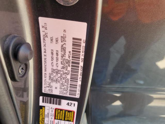 3TMGZ5AN2KM252845 - 2019 TOYOTA TACOMA DOUBLE CAB Grau Foto 12