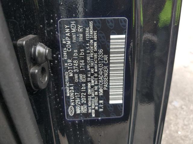 KMHTC6AD4HU317336 - 2017 HYUNDAI VELOSTER შავი ფოტო 12