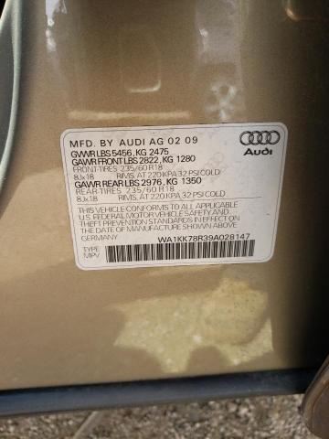 WA1KK78R39A028147 - 2009 AUDI Q5 3.2 BEIGE photo 12