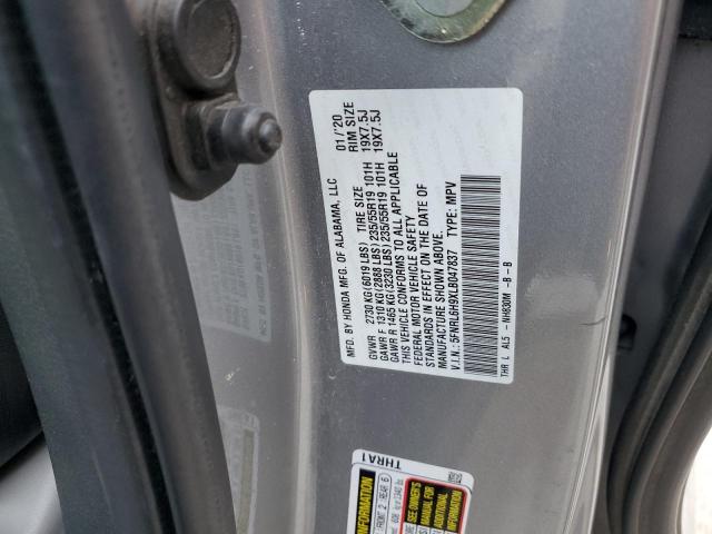 5FNRL6H9XLB047837 - 2020 HONDA ODYSSEY ELITE SILVER photo 13