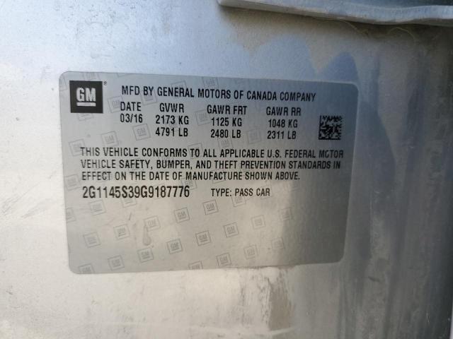 2G1145S39G9187776 - 2016 CHEVROLET IMPALA LTZ 银色 照片 12