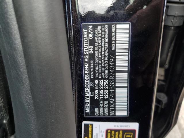 W1KAF4HB3SR243497 - 2025 MERCEDES-BENZ C 300 4MATIC BLACK photo 13