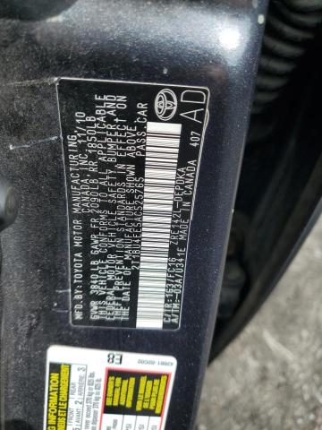 2T1BU4EE5AC525765 - 2010 TOYOTA COROLLA BASE 灰色 照片 12