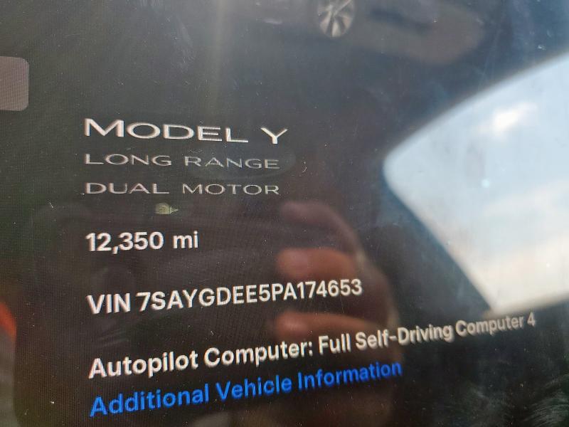 7SAYGDEE5PA174653 - 2023 TESLA MODEL Y 石墨色 照片 9