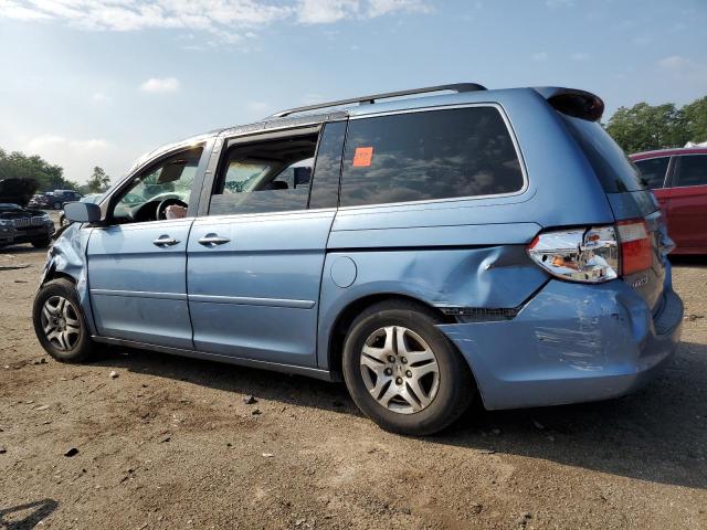 5FNRL38716B070280 - 2006 HONDA ODYSSEY EXL BLUE photo 2