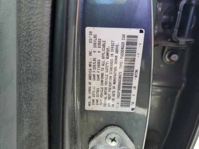 1HGCP36899A038973 - 2009 HONDA ACCORD EXL SILVER photo 13