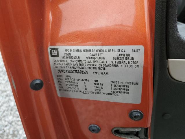 3GNDA13D07S620585 - 2007 CHEVROLET HHR LS ORANGE photo 14