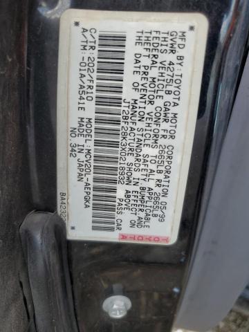 JT2BF28K3X0218932 - 1999 TOYOTA CAMRY LE BLACK photo 13