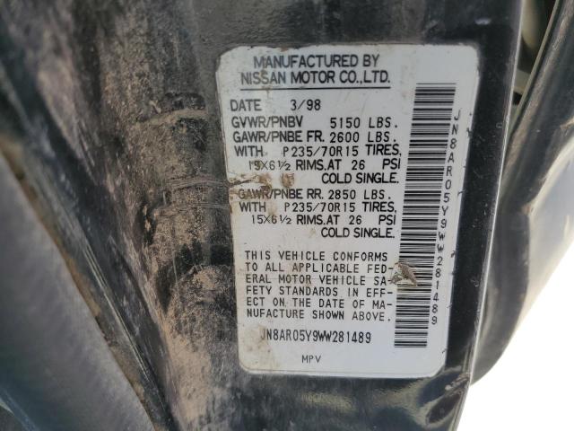 JN8AR05Y9WW281489 - 1998 NISSAN PATHFINDER LE 黑色 照片 12