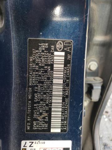 2T1KR32E68C720509 - 2008 TOYOTA COROLLA MA XR BLUE photo 12