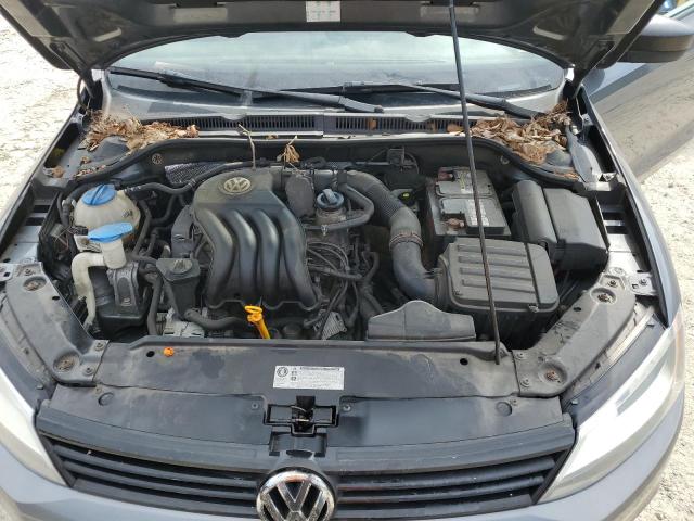3VW1K7AJ3BM375294 - 2011 VOLKSWAGEN JETTA BASE GRAY photo 11