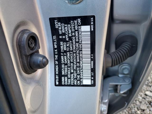 SHHFK7H45MU413915 - 2021 HONDA CIVIC SPORT Gümüş foto 12