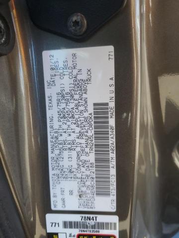 5TFUX4EN8CX012188 - 2012 TOYOTA TACOMA ACCESS CAB Brun photo 13