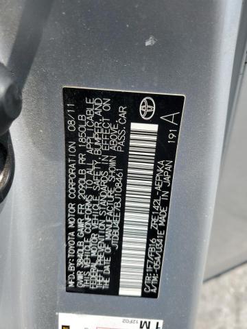 JTDBU4EE7BJ108461 - 2011 TOYOTA COROLLA BASE ვერცხლისფერი ფოტო 12