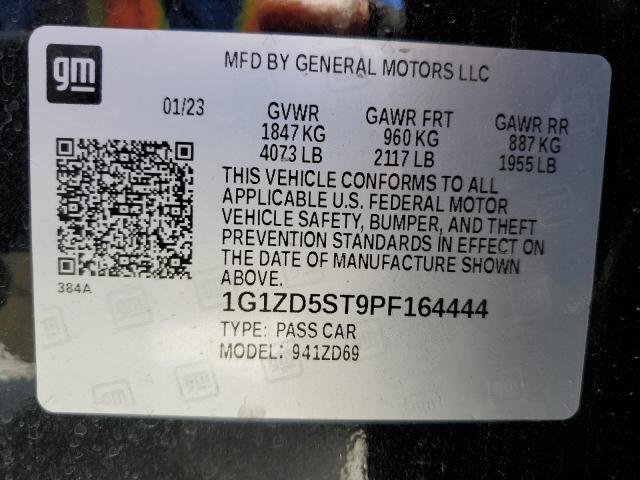 1G1ZD5ST9PF164444 - 2023 CHEVROLET MALIBU LT Qara foto 13