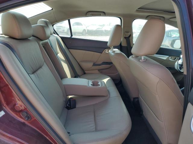 19XFB2F97DE064751 - 2013 HONDA CIVIC EXL მუქწითელი ფოტო 10