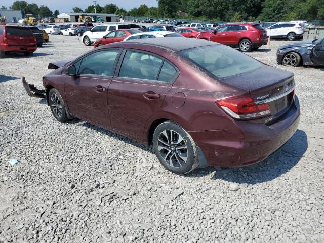19XFB2F97DE064751 - 2013 HONDA CIVIC EXL მუქწითელი ფოტო 2