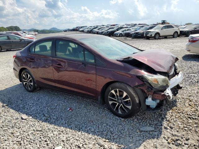 19XFB2F97DE064751 - 2013 HONDA CIVIC EXL მუქწითელი ფოტო 4