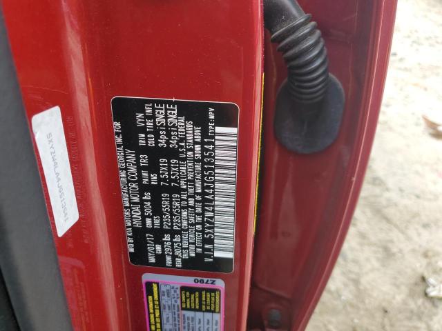 5XYZW4LA4JG513541 - 2018 HYUNDAI SANTA FE S ბურგუნდია ფოტო 14