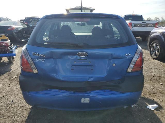 KNADE163X66070859 - 2006 KIA RIO 5 BLUE photo 6