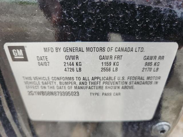 2G1WB58N879395023 - 2007 CHEVROLET IMPALA LS BLACK photo 12