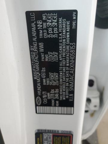 5NMJACAEXNH058153 - 2022 HYUNDAI TUCSON SE WHITE photo 12