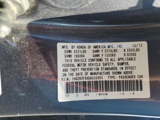 1HGCR2F8XDA035660 - 2013 HONDA ACCORD EXL GRAY photo 13