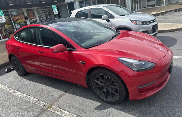 5YJ3E1EB5NF288878 - 2022 TESLA MODEL 3 RED photo 1