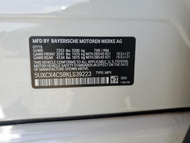 5UXCX4C58KLS39223 - 2019 BMW X7 XDRIVE50I WHITE photo 14