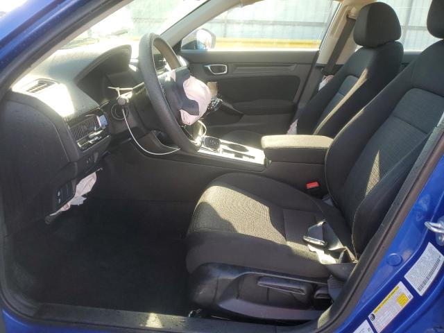 2HGFE2F22NH524447 - 2022 HONDA CIVIC LX BLUE photo 7