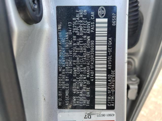 4T4BF1FK2DR306090 - 2013 TOYOTA CAMRY L 银色 照片 13