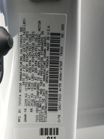 5TELU42N68Z510186 - 2008 TOYOTA TACOMA DOUBLE CAB 白色 照片 13