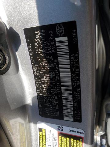 4T1T11AK3MU445469 - 2021 TOYOTA CAMRY SE 银色 照片 12