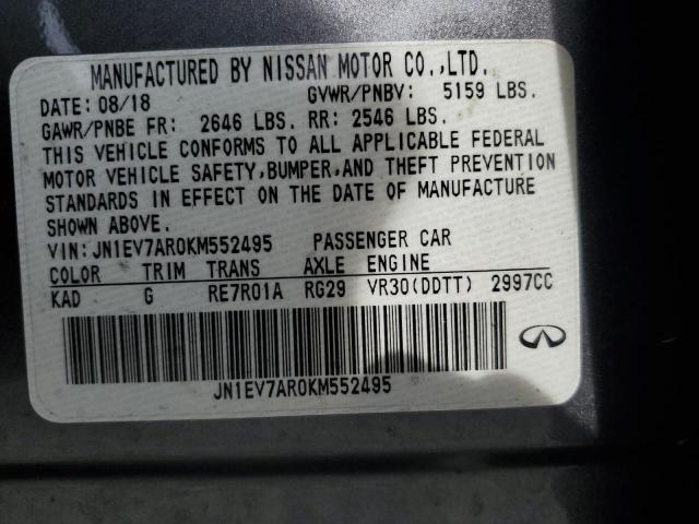 JN1EV7AR0KM552495 - 2019 INFINITI Q50 LUXE Boz foto 13