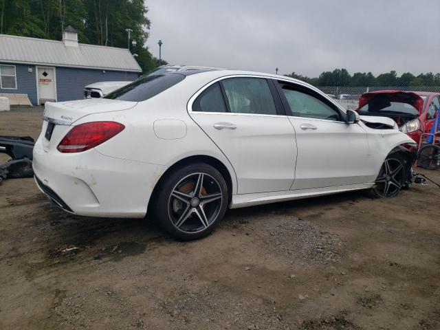 55SWF4KB4FU023546 - 2015 MERCEDES-BENZ C 300 4MATIC WHITE photo 3