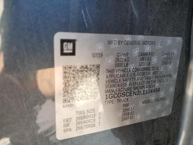 1GCGSCEN2L1104454 - 2020 CHEVROLET COLORADO LT CHARCOAL photo 13