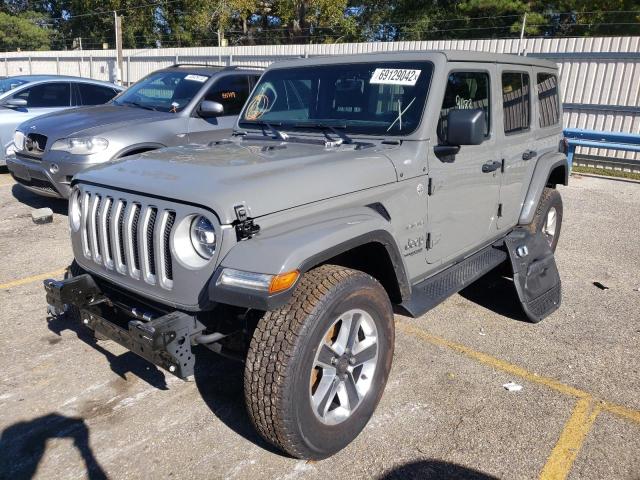 1C4HJXEN1NW120942 - 2022 JEEP WRANGLER U SAHARA GRAY photo 1