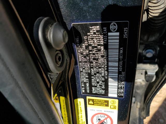 4T4BF1FK3GR524897 - 2016 TOYOTA CAMRY LE გრაფიტი ფოტო 12