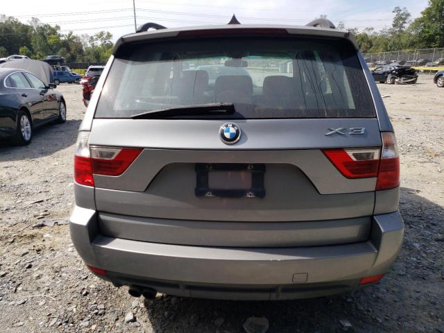 WBXPC93437WF09960 - 2008 BMW X3 3.0SI SILVER photo 6