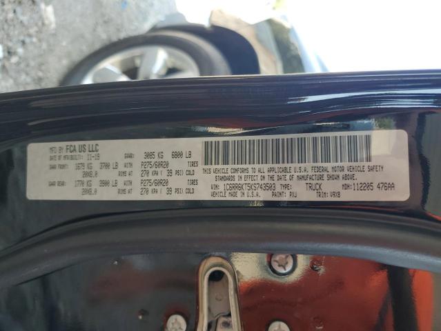 1C6RR6KT5KS743503 - 2019 RAM 1500 CLASSIC TRADESMAN Siyah fotoğraf 12