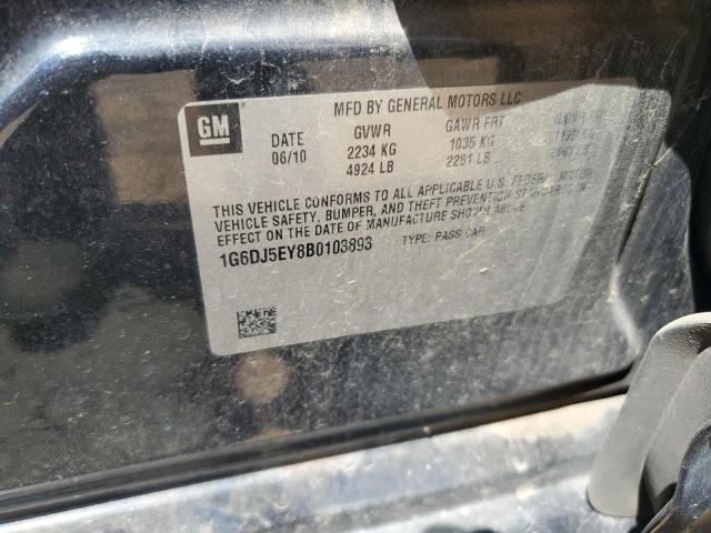 1G6DJ5EY8B0103893 - 2011 CADILLAC CTS PERFORMANCE COLLECTION Negro foto 12