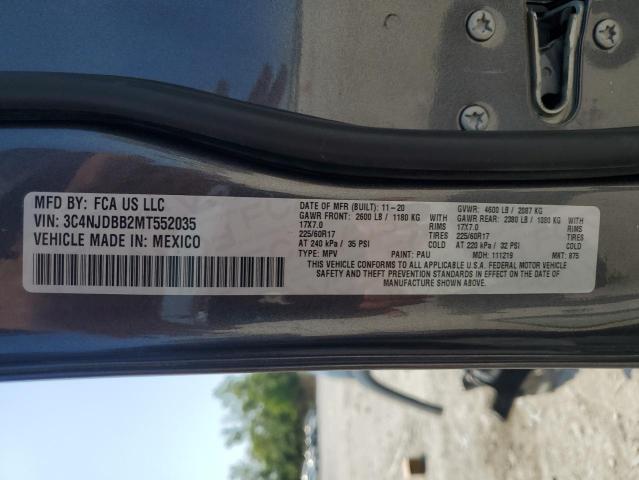 3C4NJDBB2MT552035 - 2021 JEEP COMPASS LATITUDE ნაცრისფერი ფოტო 13