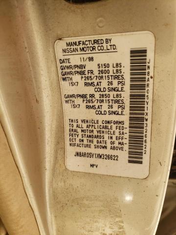 JN8AR05Y1XW326622 - 1999 NISSAN PATHFINDER LE GOLD photo 12