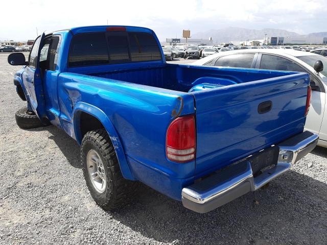 1B7GG22Y7WS741767 - 1998 DODGE DAKOTA BLUE photo 3