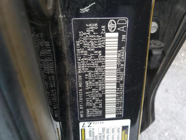 2T1KR32E26C581282 - 2006 TOYOTA COROLLA MA XR BLACK photo 12