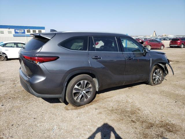 5TDHZRBH8NS572874 - 2022 TOYOTA HIGHLANDER XLE GRAY photo 3