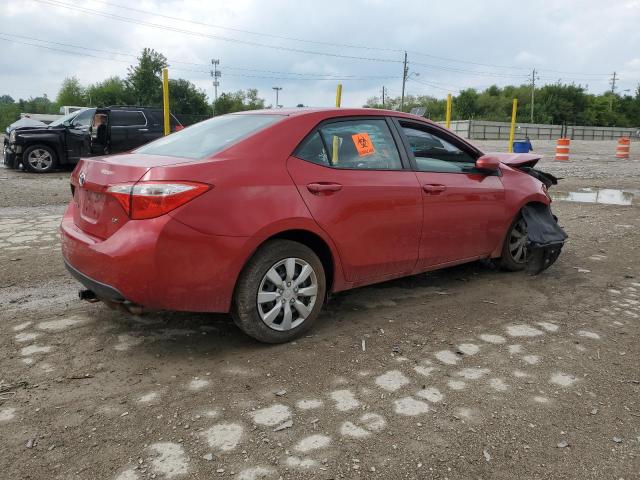 2T1BURHE4GC510806 - 2016 TOYOTA COROLLA L წითელი ფოტო 3